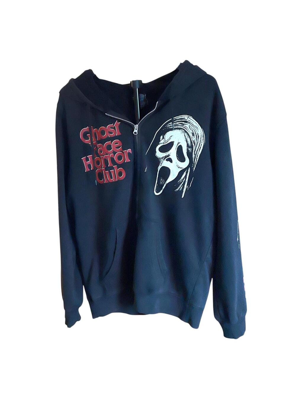 Hot Topic Scream Ghost Face Horror Club Zip Hoodie XL CLEAN!